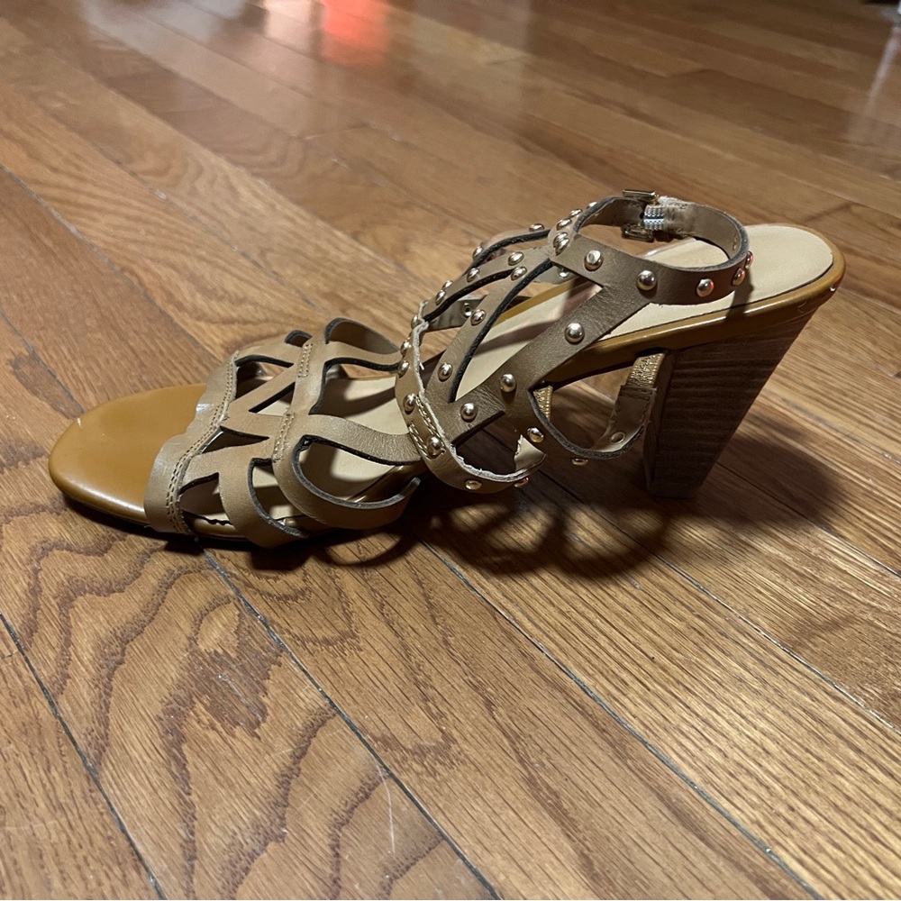 Franco Sarto Strappy Studded High Heel Shoes Sandals - Picture 5 of 12